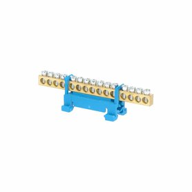 Můstek N 15 (svorkovnice 15x16mm2), nekrytý IP00, modrý, 63A, na DIN