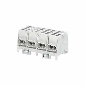 Svorkovnice rozbočovací HLAK 25-4/8 GR-S, 100A, 4pól., AL/CU, IP20, 4xŠ, na DIN /2080430 Svorkovnice rozbočovací HLAK 25-4/8 GR-S, 100A, 4pól., AL/CU, IP20, 4xŠ, na DIN /2080430