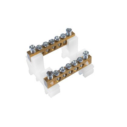 Svorkovnice N/PE mosazná RK 2/63 (6,5x9mm)
