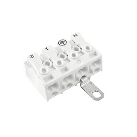 Svorkovnice SLK 3/4 E-SCHR (N-E-1-2) pro svítidla, bezšroubová, PC, bílá /88167530