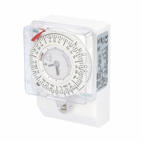 Hodiny spínací ORBIS MINI QRS, analog., týdenní, 100x69mm, se zálohou, bílé,na PANEL/lištu