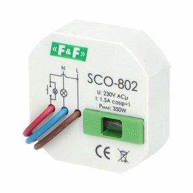 SCO-802 stmívač osvětlení s pamětí, 1,5A 230V SCO-802 stmívač osvětlení s pamětí, 1,5A 230V