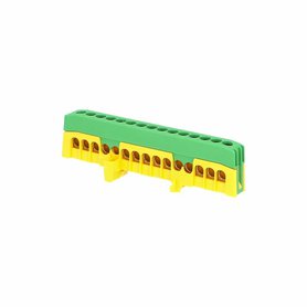 Můstek PE 15-F2 (svorkovnice 15x16mm2), krytý IP20, zeleno-žlutý, 63A, na DIN /2020273