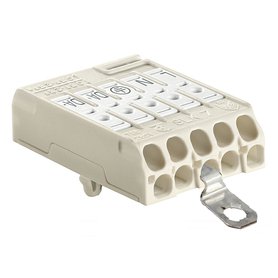 Svorkovnice SLK 7/5 E-SCHR (L-N-E-DA+-DA-) pro svítidla, bezšroubová, PC, bílá /88168390