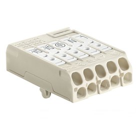 Svorkovnice SLK 7/5 E-PIEC (L-N-E-DA+-DA-) pro svítidla, bezšroubová, PC, bílá /88168391