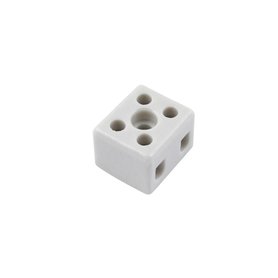 Svorkovnice keramická AK 2/6 A - BI, 2pól., 2x4mm2, 32A, T300, porcelánová (bílá) /3700401