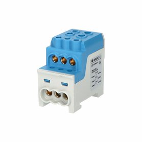 Blok pro rozdělení fází UVB 200 N, 1pól., 200A, 1000V, modrý, na DIN