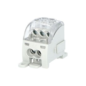Blok pro rozdělení fází PDB 210 (PVB 125), 1pól., 214A, 1000V, šedý/průhl. víko, na DIN