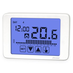 Termostat ORBIS CHRONOS, pokojový, digitální-dotykový, bílý, 5A, 250V AC