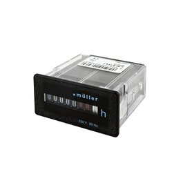 Počítadlo provoz. hodin PALADIN BW 30.18, 230V, 50Hz, černé, do PANELU, bez rám., 53x28mm