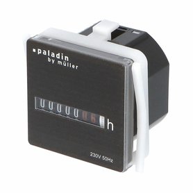 Počítadlo provoz. hodin PALADIN BW 40.18, 230V, 50Hz, černé, do PANELU, bez rám., 48x48mm