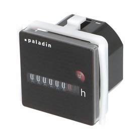 Počítadlo provoz. hodin PALADIN BG 40.17, 12-48V DC, černé, do PANELU, bez rám., 48x48mm