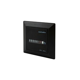 Počítadlo provoz. hodin PALADIN BW 40.38, 230V, 50Hz, černé, do PANELU, s rám., 72x72mm