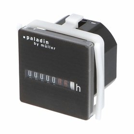 Počítadlo provoz. hodin PALADIN BW 40.18, 24V, 50Hz, černé, do PANELU, bez rám., 48x48mm
