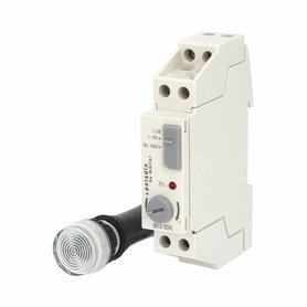 Spínač soumrakový PALADIN 923501, 1-1000lux, 16A, s ext. čidlem (16mm), IP65, šedý, na DIN