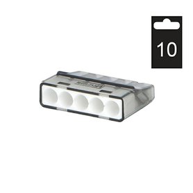 Svorka krabicová miniaturní PC215SN/10 bezšroubová 5x 0,2-2,5 mm2, tr./šedá (bal.=10ks)
