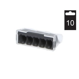 Svorka krabicová SDK 5/10, bezšroubová (5x0,5-2,5mm2, transparentní, bal.=10ks)